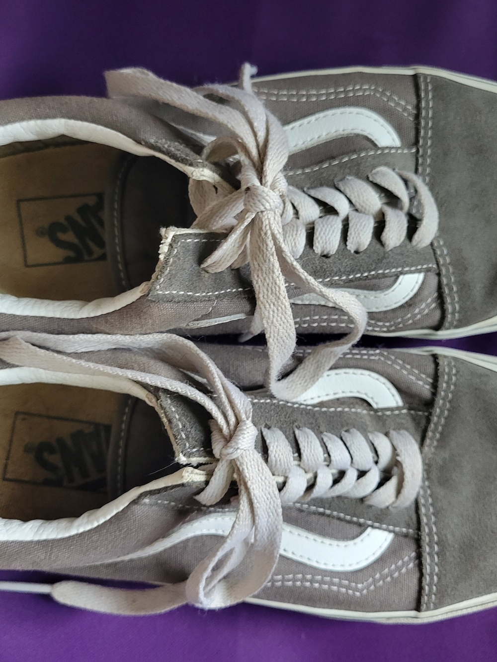 Vans Old Skool Sneakers in Gray & White